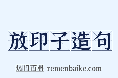 放印子造句是什么意思的图片